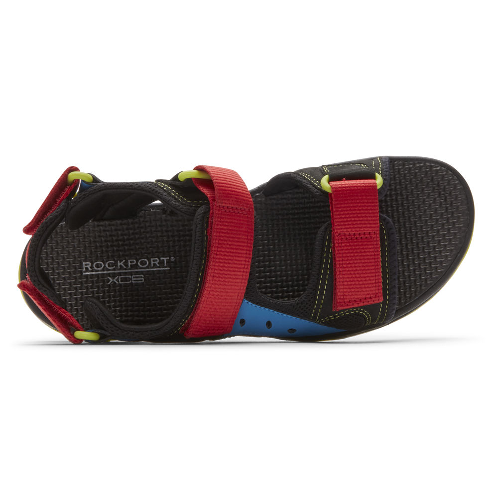 Rockport Singapore Mens Sandals - Trail Technique Adjustable Velcro Black - TJ6457830